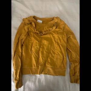 Hanna Andersson Size 140 Age 10 mustard sweatshirt